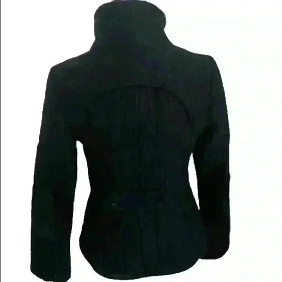 SOIA & KYO ELBOW PADS BLACK TWEED JACKET BLAZER SIZE S - Picture 3 of 10